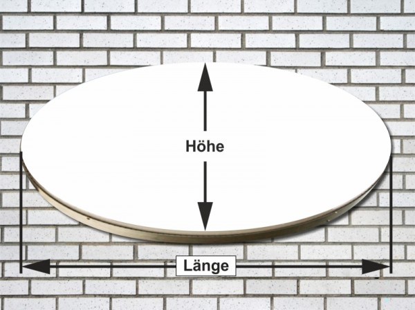 Leuchtkasten Oval einseitig